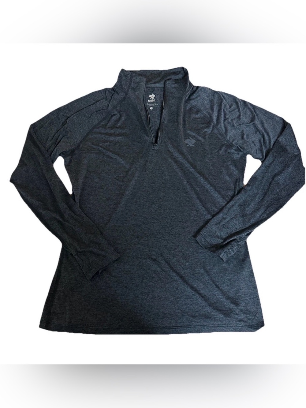 Rabbit Running EZ Run Zip Shirt Pullover Dark Gray Heather Women's Large